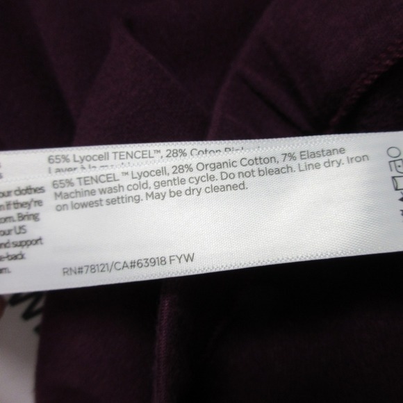 Eileen Fisher Tencel Blend Knit Pants Women L Purple Stretch Lounge Casual 362 - Picture 3 of 14